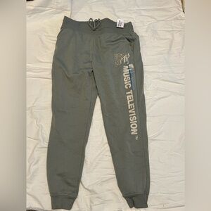 MTV Olive Green Joggers with Logo